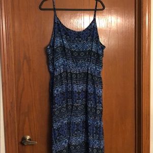 Blue Patterned Maxi Dress - Forever 21